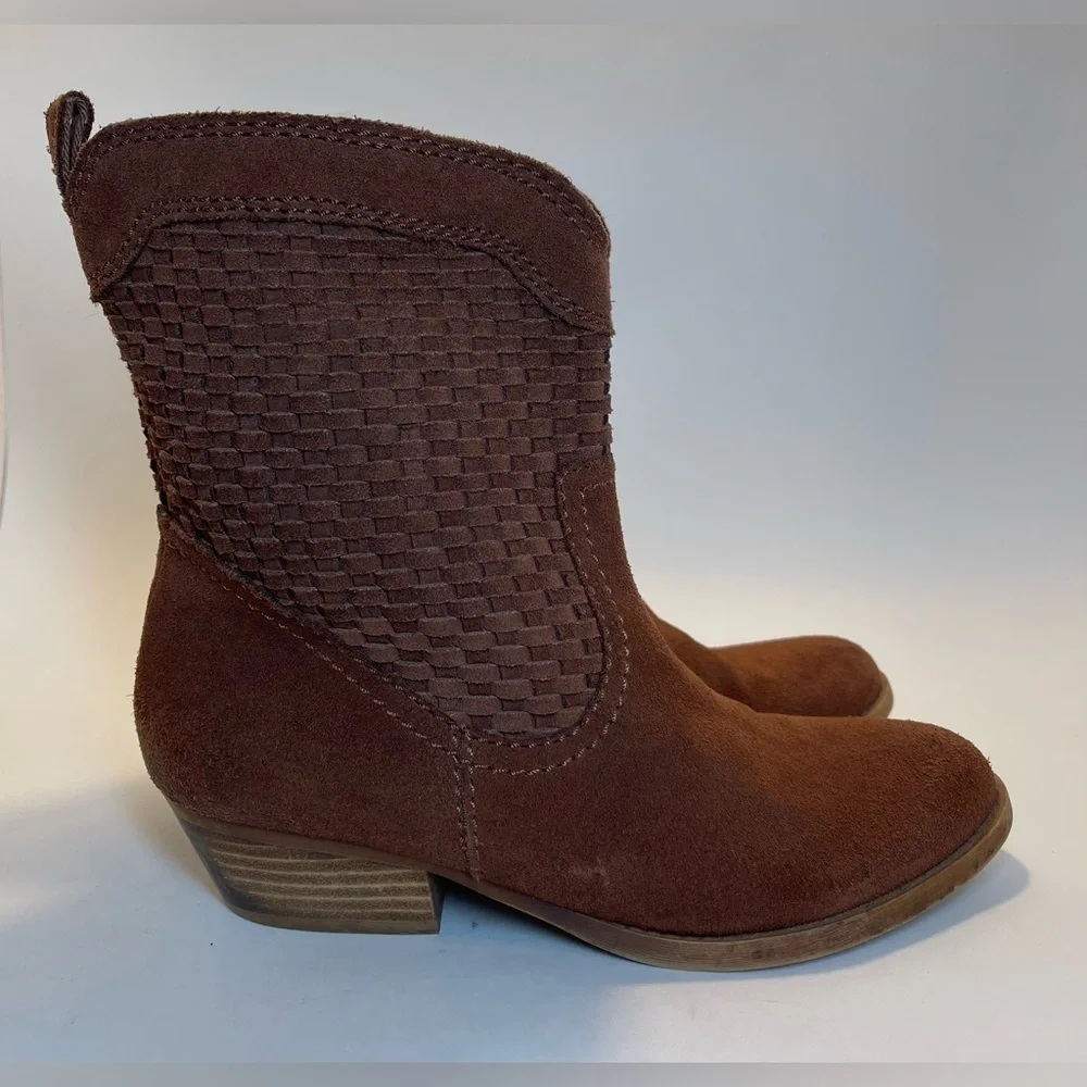 Nine West Vintage America Woven Suede‎ Boots Size 7.5M